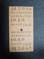Oude trein kaartje Driebergen-Utrecht, Ophalen of Verzenden, Gebruikt, Trein, Kaart of Prent