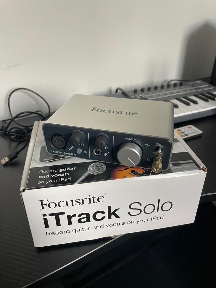 Focusrite iTrack Solo, Muziek en Instrumenten, Mengpanelen, Nieuw, 5 tot 10 kanalen, Ophalen of Verzenden