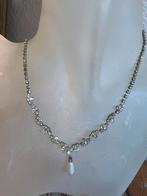 Vintage antiek strass ketting parelketting costume jewelry, Sieraden, Tassen en Uiterlijk, Antieke sieraden, Ophalen of Verzenden