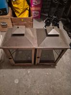 Houten/ijzeren lantaarns met glas, Ophalen