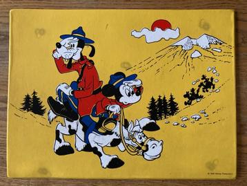 Vintage Disney bureau onderlegger Goofy Mickey (42 x 31 cm)