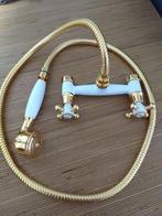 Douche kraan wit/goud, Ophalen, Nieuw, Douche