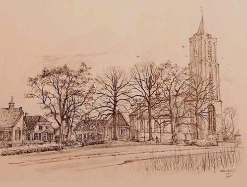 Soest .. Gezicht op gebied nabij NH Kerk .., Antiek en Kunst, Kunst | Tekeningen en Foto's, Ophalen of Verzenden