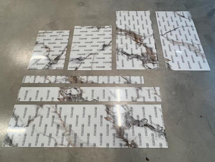 Nieuwe PVC wandpanelen Marmer Hoogglans, Doe-het-zelf en Verbouw, Platen en Panelen, Nieuw, Overige materialen, Minder dan 20 mm