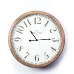 Grote Houten Wandklok - 70cm Diameter, Ophalen, Nieuw, Analoog, Wandklok
