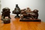 Zuid Aziatische Foo Dog objecten brons/speksteen, Antiek en Kunst, Ophalen of Verzenden