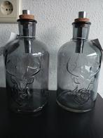 Set 2 Decoration lampjes NIEUW 20cm zwart glas, Ophalen of Verzenden, Nieuw, Glas, Minder dan 50 cm