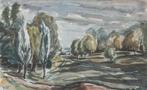 Arnout Colnot (1887-1983) - Glooiend landschap (aquarel), Ophalen of Verzenden