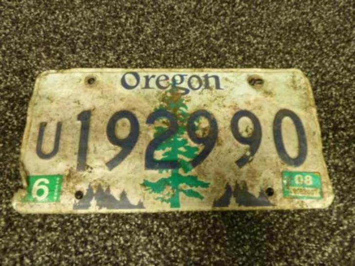 Kentekenplaat licenseplate Oregon 4 USA, Verzamelen, Automerken, Motoren en Formule 1, Gebruikt, Auto's, Verzenden