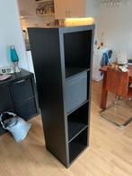 Ikea vakkenkast kallax en mand zwart, Huis en Inrichting, Ophalen, Minder dan 50 cm, Gebruikt, 150 tot 200 cm