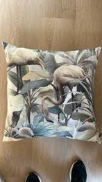 Claudi kussen Flamingo linnen 60x60, Ophalen of Verzenden, Zo goed als nieuw, Vierkant