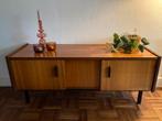 Midcentury vintage klein dressoir, Huis en Inrichting, Kasten | Dressoirs, Ophalen, Gebruikt, 100 tot 150 cm, Mid century teak vintage retro jaren 60 tv meubel