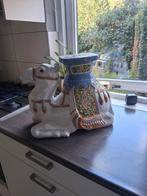 Keramische Dromedaris Plantenstandaard, Huis en Inrichting, Tafels | Bijzettafels, Ophalen of Verzenden, Gebruikt, Overige materialen