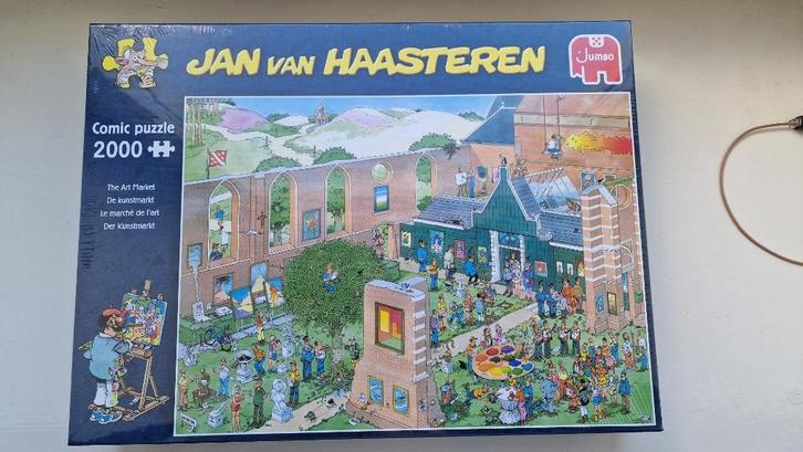 Van Haasteren puzzel De Kunstmarkt. 2000 stukjes. NIEUW, Hobby en Vrije tijd, Denksport en Puzzels, Nieuw, Legpuzzel, Meer dan 1500 stukjes