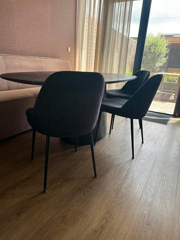 3 stuks eetkamerstoel zwart