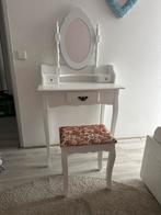 Kaptafel met kruk - Kinder make-up tafel, Huis en Inrichting, Tafels | Kaptafels, Ophalen, Gebruikt, 50 tot 100 cm, Minder dan 100 cm