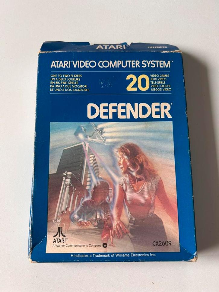 Atari 2600 spel Defender in doos, Spelcomputers en Games, Games | Atari, Gebruikt, Atari 2600, 1 speler, Vanaf 3 jaar, Ophalen of Verzenden