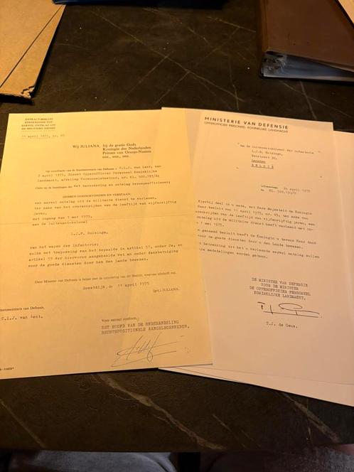 Militaire, Luitenant-Kolonel Leo J. R. Huizinga, antiek, wo2, Verzamelen, Militaria | Algemeen, Landmacht, Nederland, Verzenden