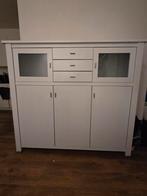 Witte buffetkast met lades en deuren, Huis en Inrichting, Ophalen, Gebruikt, 25 tot 50 cm, 200 cm of meer