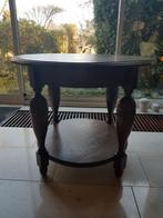 Oud Rond Houten Tafeltje; Opknapper!, Huis en Inrichting, Tafels | Bijzettafels, Ophalen, Gebruikt, Rond, 60 cm of meer