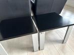 Leolux salontafel (2 stuks) zwart, Huis en Inrichting, Tafels | Salontafels, Ophalen, Gebruikt, 50 tot 100 cm, 50 tot 100 cm