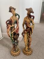 Vintage Chinese beelden, keizer en keizerin, Ophalen of Verzenden