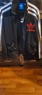 adidas jacket firebird black red m heren, Zwart, Nieuw, Algemeen, Adidas Originals