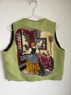 “Dame aan het venster” bodywarmer vintage wollen deken, Kleding | Dames, Bodywarmers, Maat 38/40 (M), Overige kleuren, Nieuw, Ophalen of Verzenden