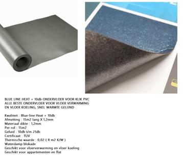  Pvc click ondervloer Blue Line Nieuwe 21db geluid dempend beschikbaar voor biedingen