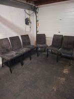 6 grijze velours eetkamerstoelen van de Bommel, Ophalen, Gebruikt, Vijf, Zes of meer stoelen, Modern