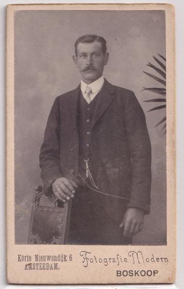 cdv heer (met naam) Fotografie Modern Boskoop ca 1910 beschikbaar voor biedingen