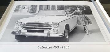 Peugeot 403 XXXL poster ca. 120 cm x 78 cm franse collectie beschikbaar voor biedingen