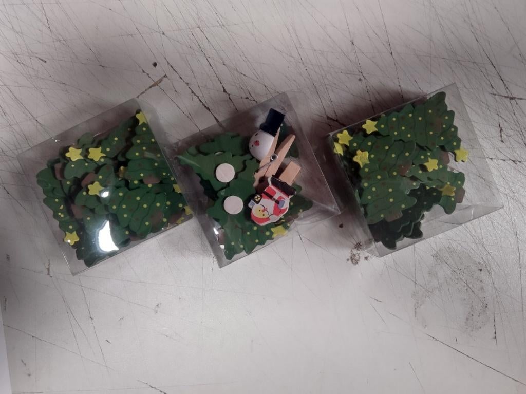 decoratiefiguren kerst kerstbomen met plakkers, Ophalen of Verzenden, Nieuw