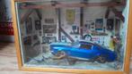 modelauto ford mustang garage diorama 1/24, Ophalen of Verzenden, Zo goed als nieuw, Auto, Overige merken