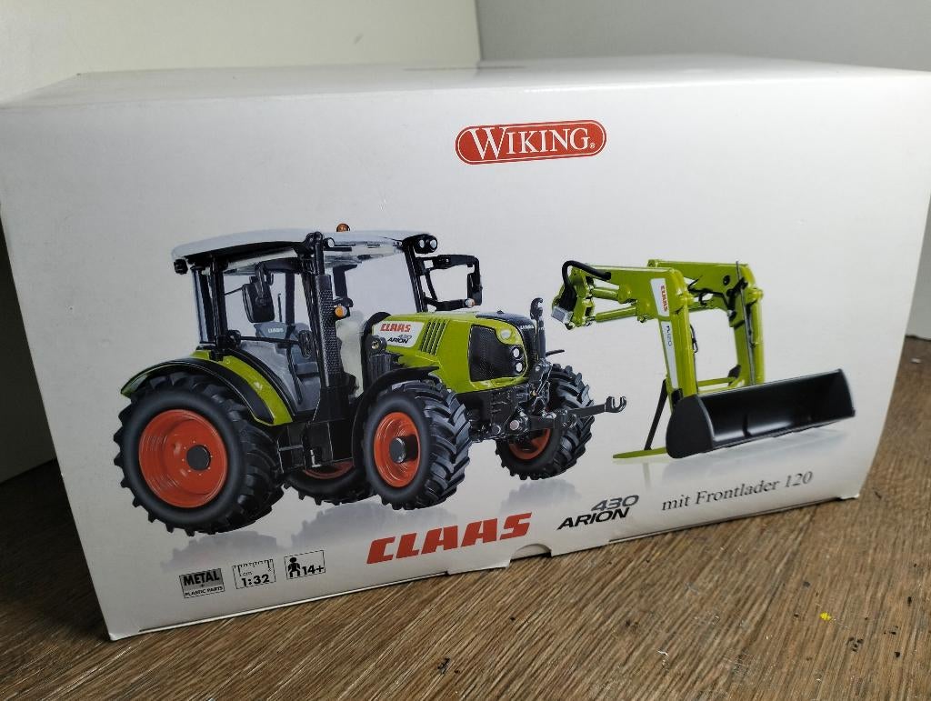 Te koop Wiking Claas Arion 430 met FL 120 voorlader.(A), Hobby en Vrije tijd, Modelauto's | 1:32, Ophalen of Verzenden, Nieuw