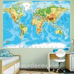 Wereldkaart poster 208 x 146 cm vliesbehang * Atlas,, Huis en Inrichting, Minder dan 10 m², Wereldkaart behang, Verzenden