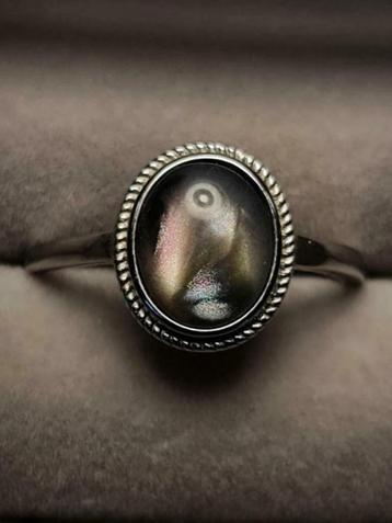 S925 Aanpasbare ring - Imitatie Labradoriet