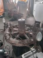 Unieke kroonluchter van oud wagenwiel, Ophalen of Verzenden