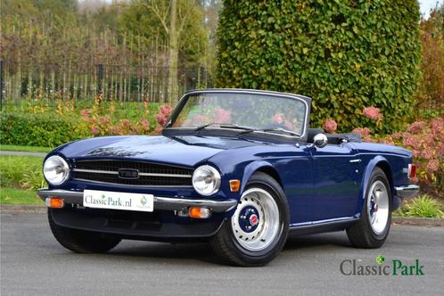 Triumph TR 6 (bj 1975), Auto's, Oldtimers, Bedrijf, Te koop, Open dak, Triumph, Benzine, Cabriolet, Handgeschakeld, Blauw, Zwart