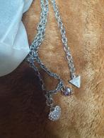 Guess ketting met glinster hartje, Ophalen of Verzenden, Zo goed als nieuw, Zilver