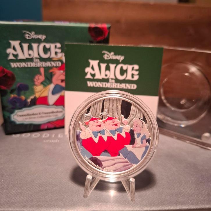 Alice in Wonderland Zilveren Munt 2021, Postzegels en Munten, Edelmetalen en Baren, Ophalen of Verzenden