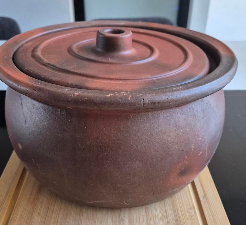 Aardewerk Kookpot / Claypot, Ophalen of Verzenden, Gebruikt, Overige materialen, Kookpan of Snelkookpan