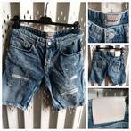 Mt S CHASIN' LIAM raffled tapered heren jeans shorts!, Kleding | Heren, Gedragen, Blauw, Ophalen of Verzenden, Chasin