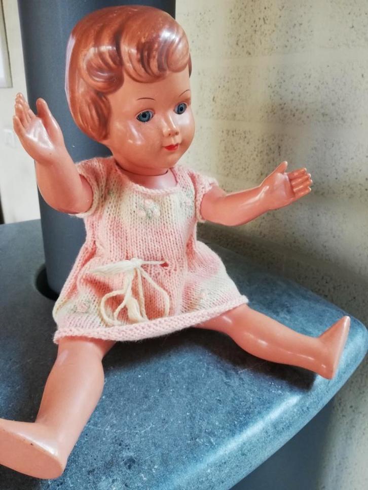 antieke pop Storch, Verzamelen, Poppen, Gebruikt, Pop, Ophalen of Verzenden