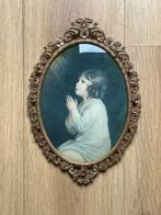 Ovale messing lijst bol glas Sir Joshua Reynolds, Antiek en Kunst, Ophalen of Verzenden