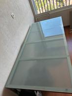 Ikea glazen eettafel (Torsby) voor 8 personen, Ophalen, 50 tot 100 cm, Zo goed als nieuw, Vijf personen of meer