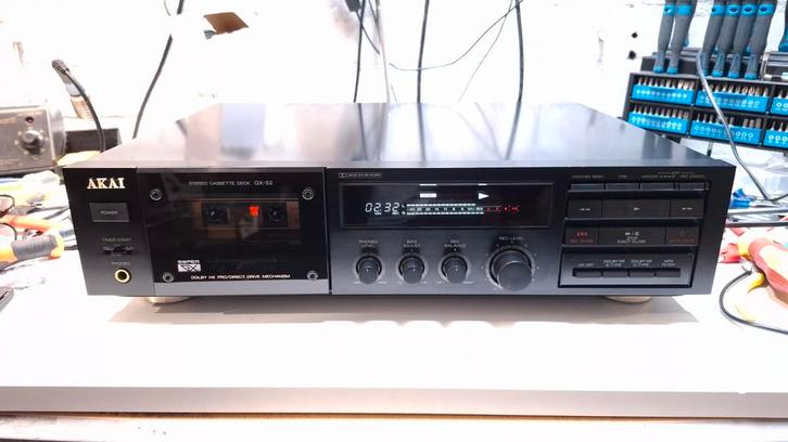 AKAI GX-52 gereviseerd inclusief gebruiksaanwijzing, Audio, Tv en Foto, Cassettedecks, Enkel, Akai, Tiptoetsen, Tape counter, Ophalen of Verzenden