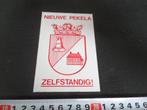 sticker gemeente wapen - nieuwe pekela zelfstandig!, Verzamelen, Ophalen, Zo goed als nieuw