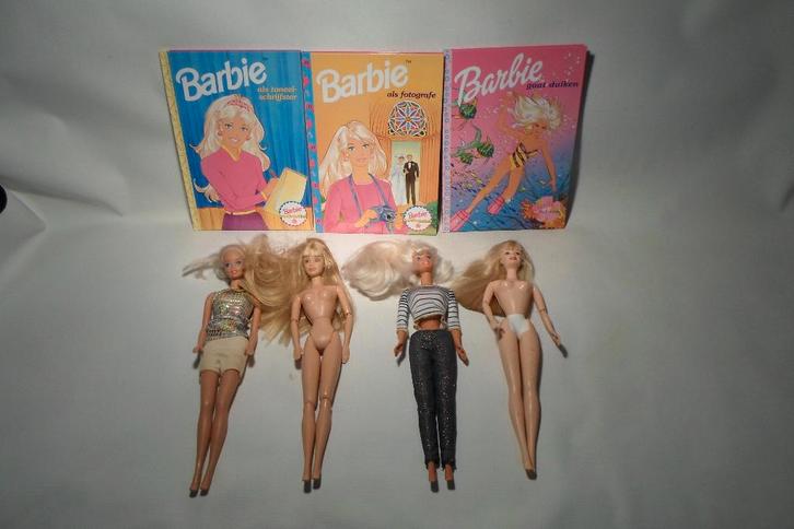 Vintage Barbie Poppen + Boeken, Verzamelen, Poppen, Gebruikt, Pop, Ophalen of Verzenden