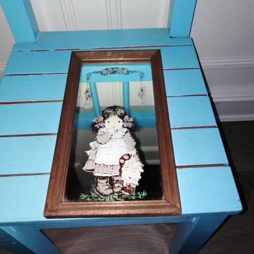 Holly Hobbie spiegeltjes in bruine lijstjes 3 stuks, Verzamelen, Retro, Huis en Inrichting, Ophalen
